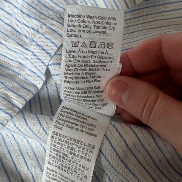 J. Crew Flannel Long-Sleeve Pajama Top In Stripe Size XXL - Picture 8 of 12